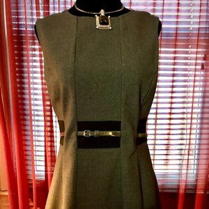 Gray and Black Block Dress - Size 2